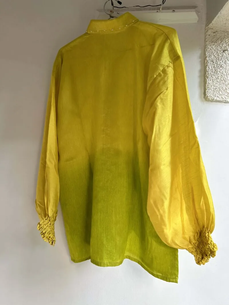 Lime Yellow Green Casual Festive Shirt - Image 2